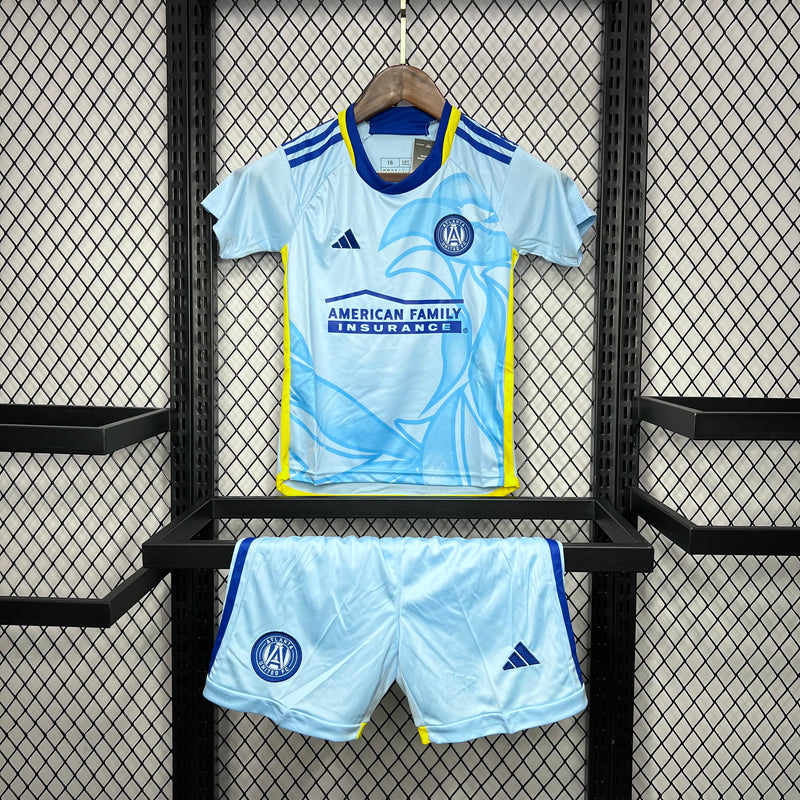 Kit Infantil Atlanta United Away 24/25  Unissex Adidas - Azul Claro