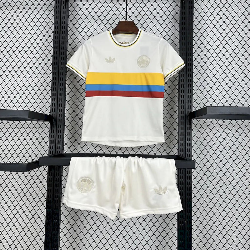 Kit Infantil Colômbia Third 24/25 Adidas Masculina - Branca