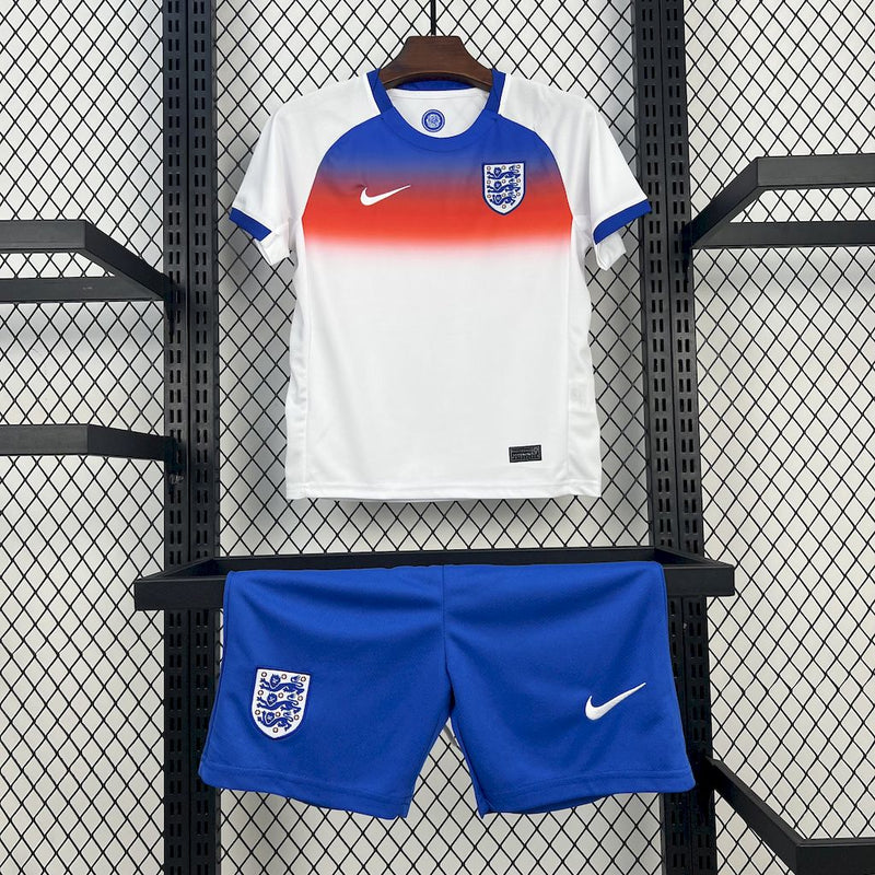 Kit Infantil Inglaterra Home 25/26  Nike Unissex - Branco e Azul