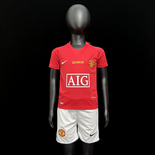 Kit infantil Manchester United Retrô Home 2008 . Nike - Vermelho