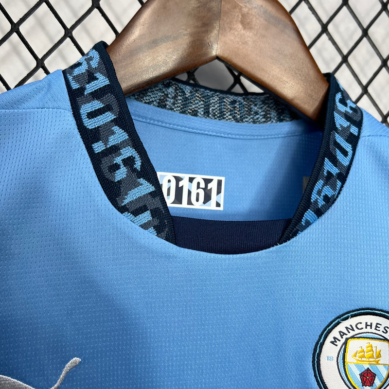 Kit Infantil Manchester City Home 24/25 Unissex Puma - Azul