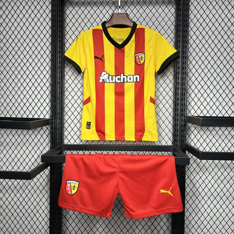 Kit Infantil RC LENS Home 24/25 Puma Unissex - Amarelo e Laranja