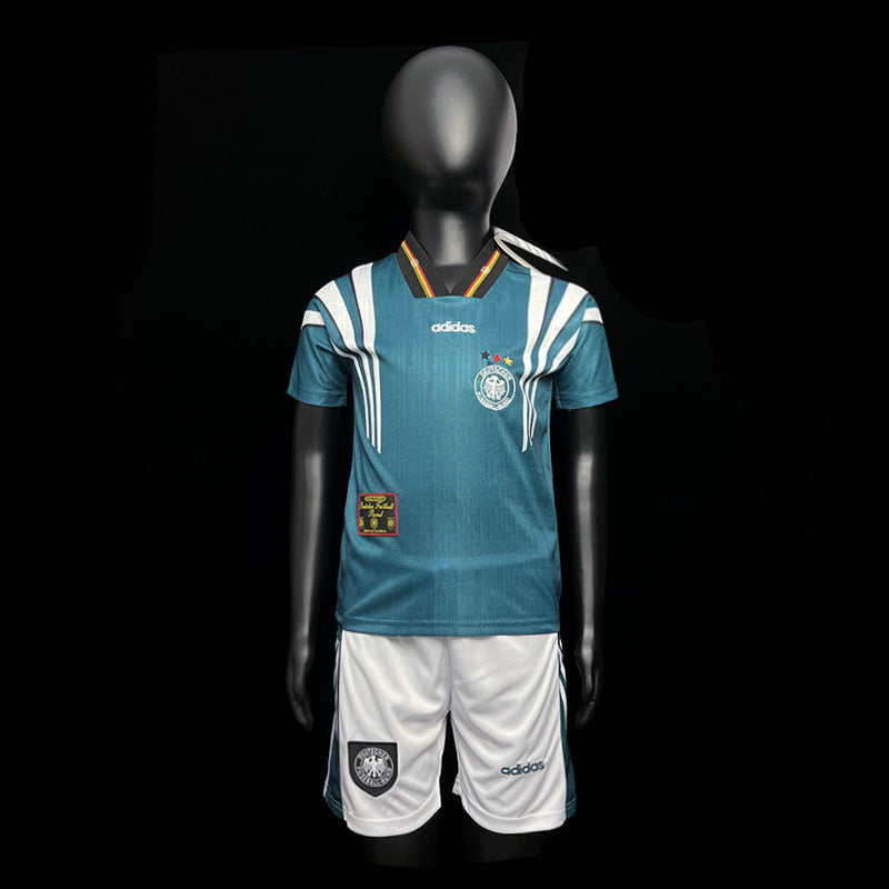 Kit Infantil Alemanha Away Retro 1992 Adidas Unissex - Verde