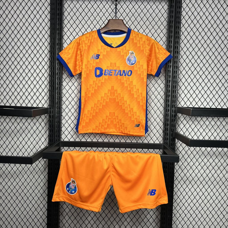 Kit Infantil Porto Away 24/25 Unissex New Balance - Laranja