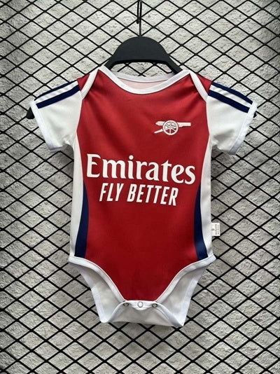Body Bebê Infantil Arsenal Home 24/25  -Vermelho e Branco