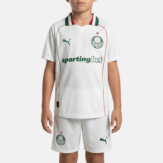 Kit Infantil Palmeiras Away 26/27 Puma - Branco