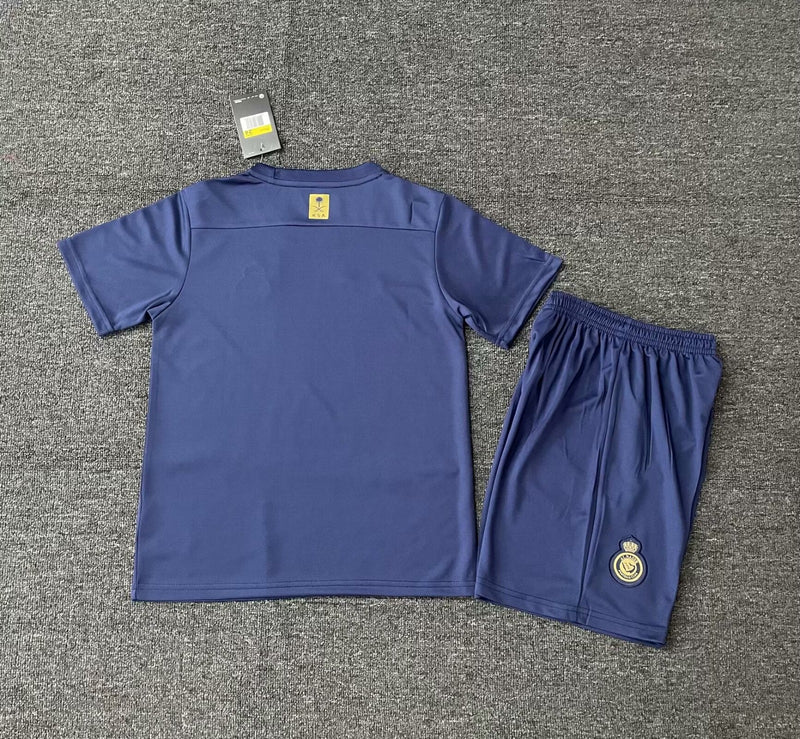 Kit Infantil Al Nassr Away 23/24 Nike Unissex - Azul Marinho