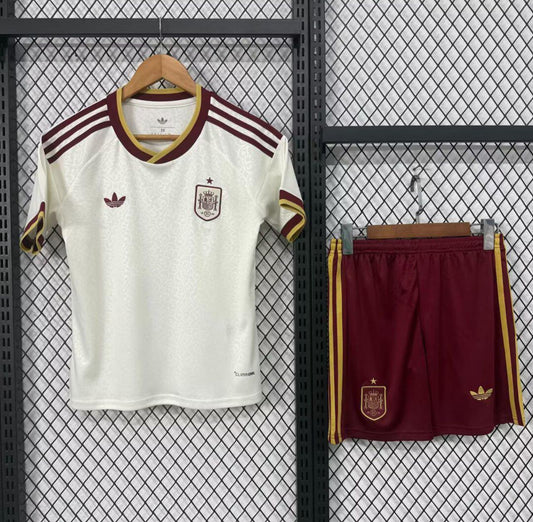 Kit Infantil Espanha Away 26/27 Adidas  - Bege