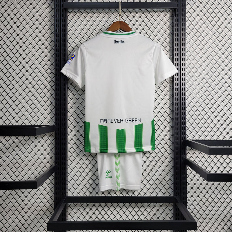 Kit Infantil Real Betis Home 23/24 Unissex Hummel - Verde e Branca