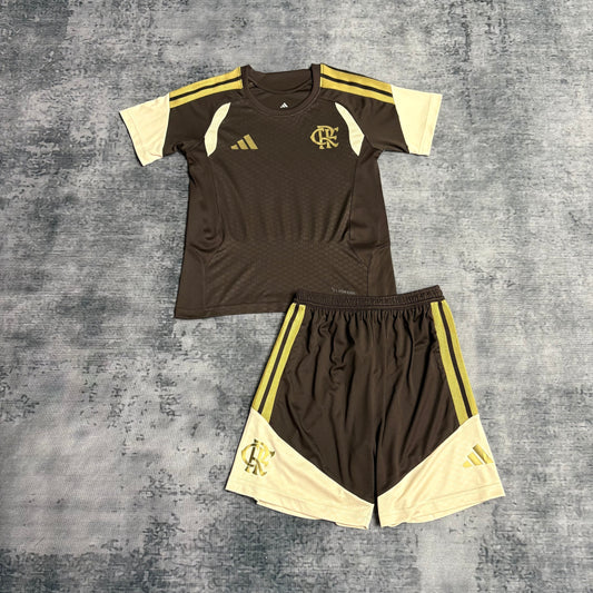 Kit Infantil Flamengo Treino 26/27 Adidas  - Bege