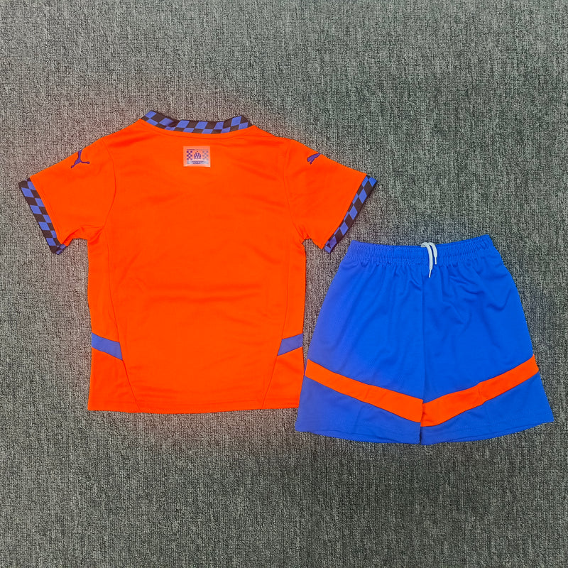 Kit Infantil Olympique De Marseille Third 24/25 Unissex Puma - Laranja