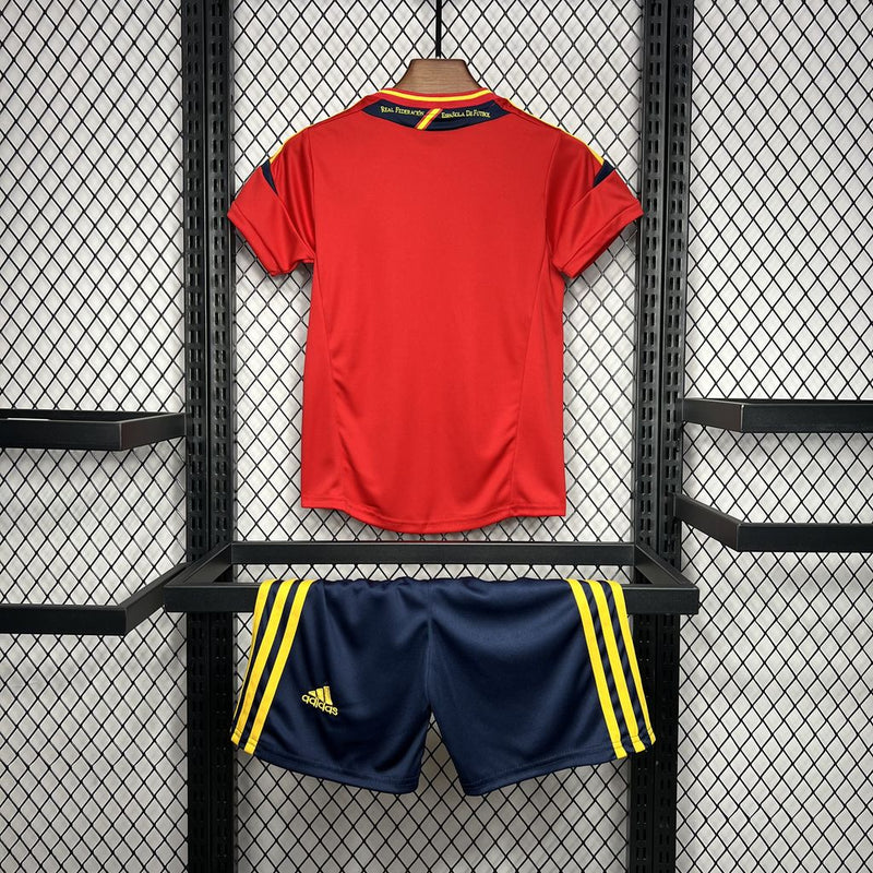 Kit Infantil Espanha Home Retro 2012 Adidas Unissex - Vermelho