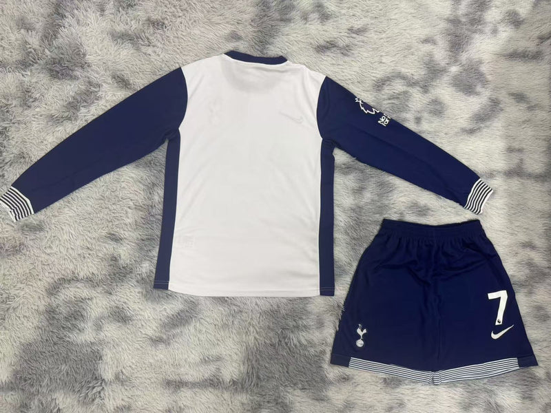 Kit Infantil Tottenham Home Manga Longa 24/25 Nike Unissex - Branco e Azul