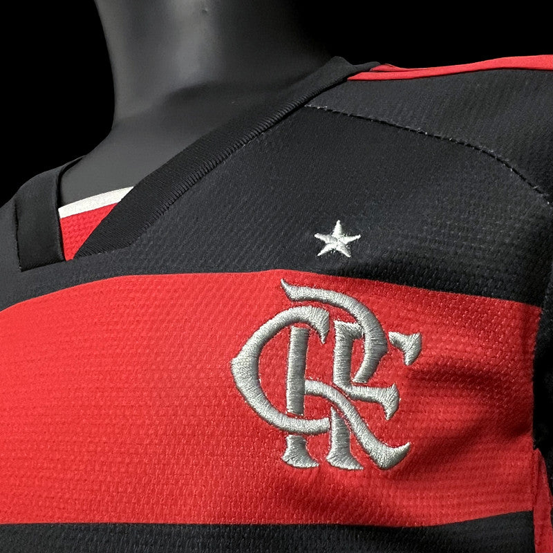 Kit Infantil Flamengo Home 24/25 Adidas Unissex - Vermelho e Preto