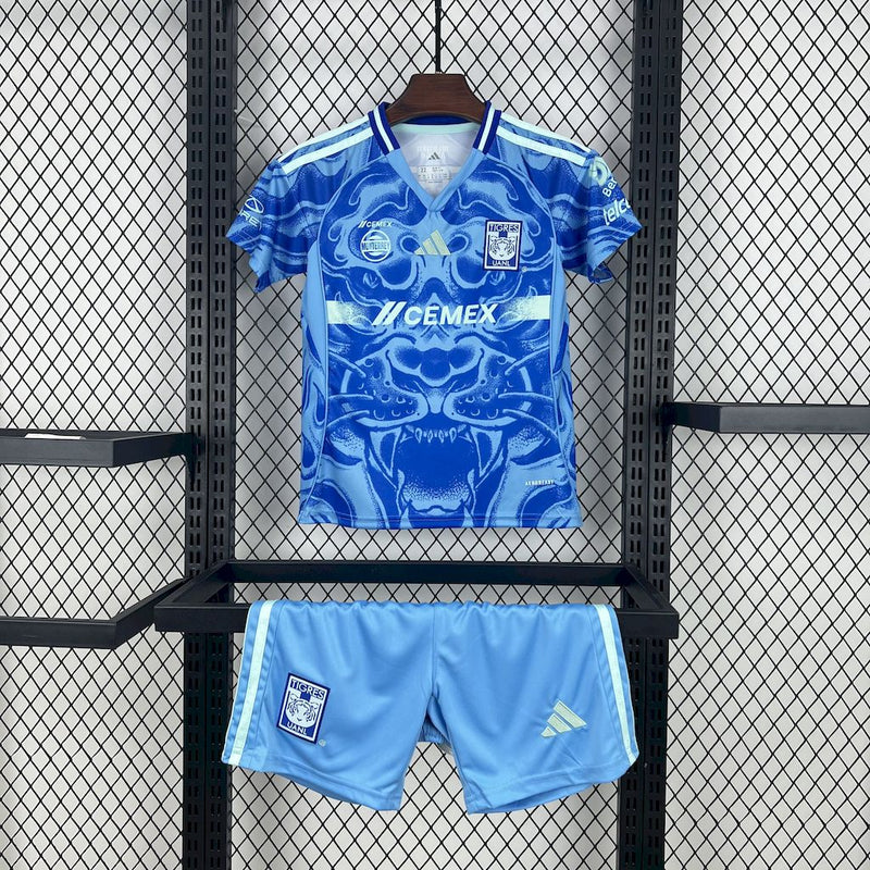 Kit Infantil Tigres Away 25/26 Adidas Unissex - Azul