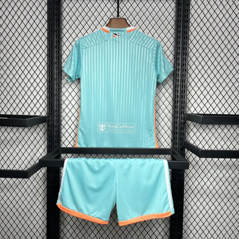 Kit Infantil Inter Miami Third 24/25  Adidas Unissex - Verde Água