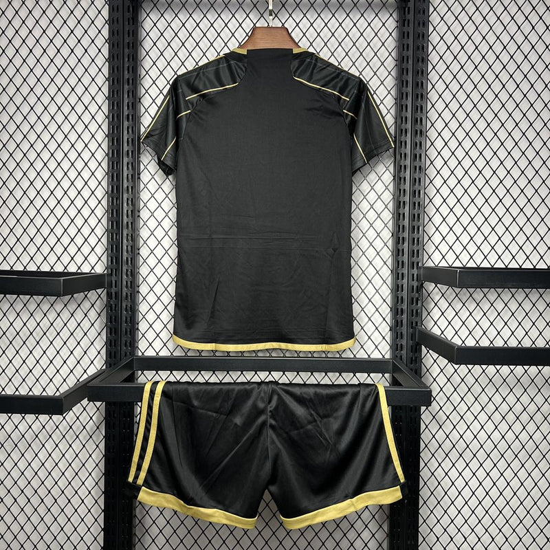 Kit Infantil Los Angeles FC Home 24/25 Adidas Unissex Masculina - Preto e Dourado