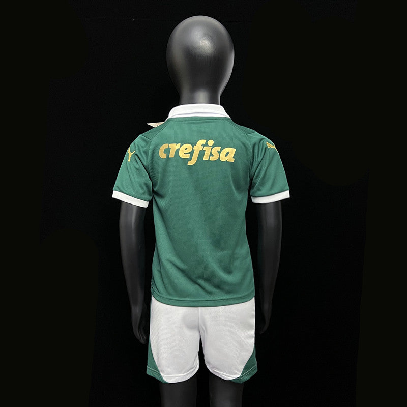 Kit Infantil Palmeiras Home 24/25 Camisa + Shorts Puma Unissex - Verde