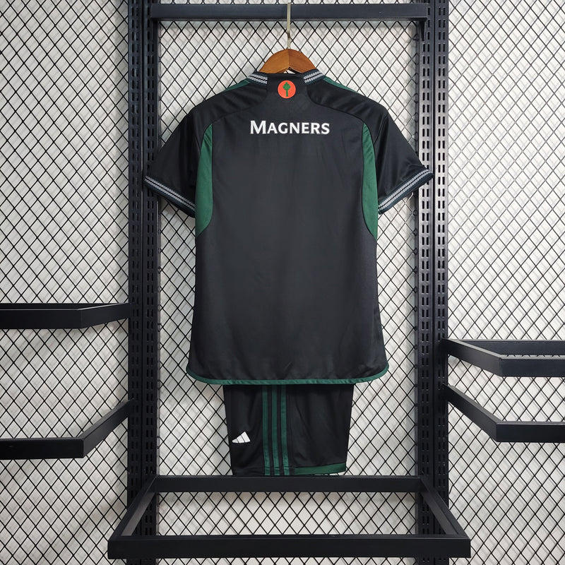 Kit Infantil Celtic Away 23/24 Adidas Unissex - Preto