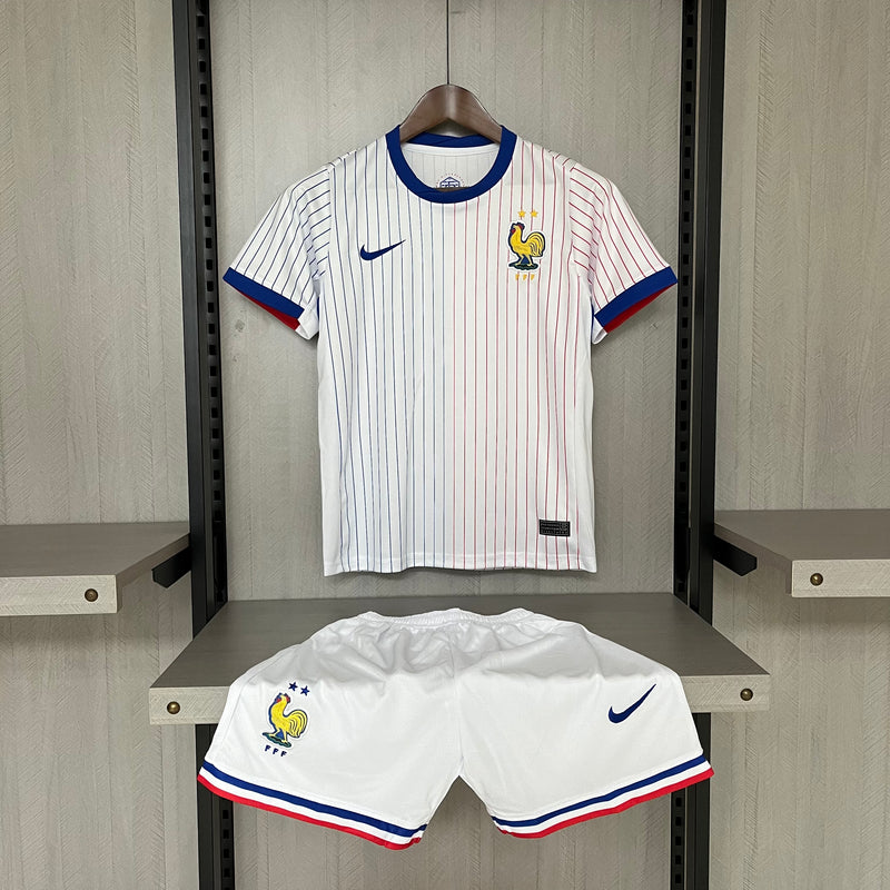 Kit Infantil França Away 24/25 Nike Unissex - Branco