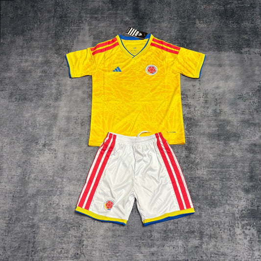 Kit Infantil Colômbia Home 26/27 Adidas -Amarela