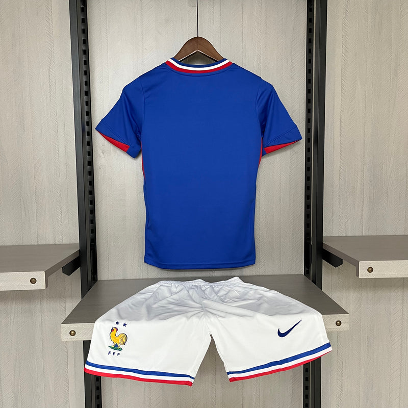 Kit Infantil França Home 24/25 Nike Unissex - Azul