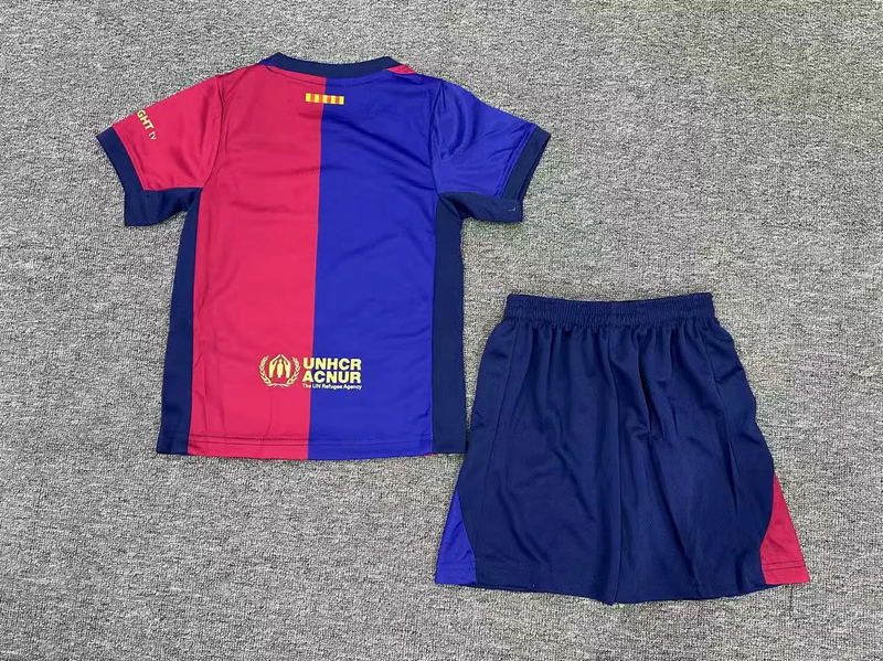 Kit Infantil Barcelona Home 24/25 Camisa + Shorts Nike Unissex - Grená