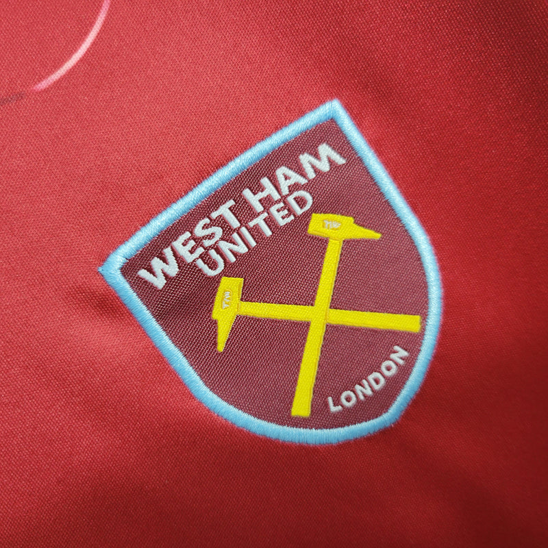 Kit Infantil West Ham Home 23/24 Unissex Umbro - Vermelha