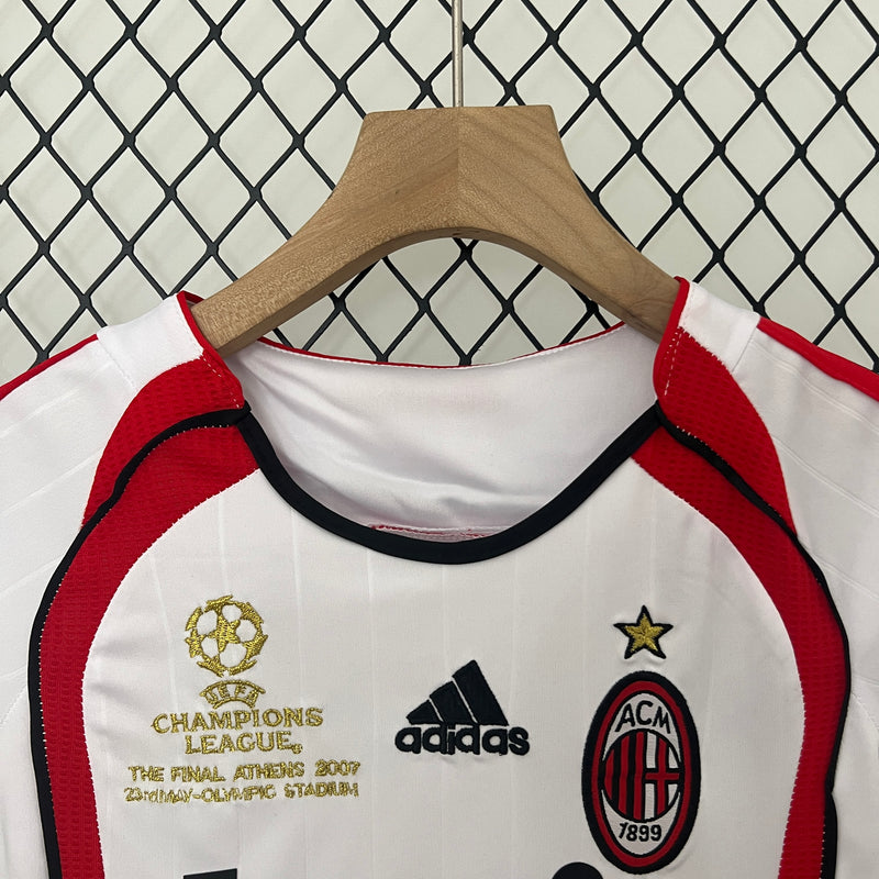 Kit Infantil Milan Away Retrô 2007 Unissex Adidas  - Branco