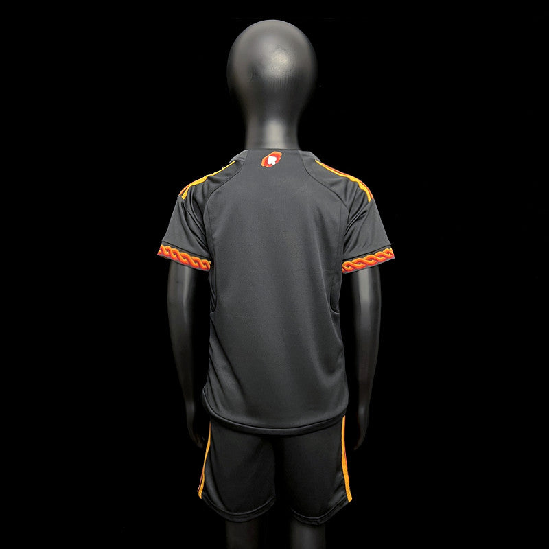 Kit Infantil Roma Third 23/24 Unissex Adidas - Preto