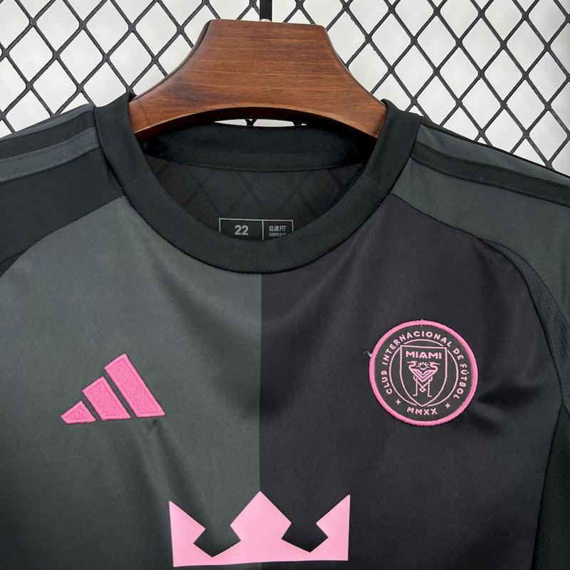 Kit Infantil Inter Miami Away 25/26  Adidas Unissex - Preto