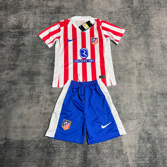 Kit Infantil Atlético de Madrid Home 25/26 Nike -Vermelho e Branco