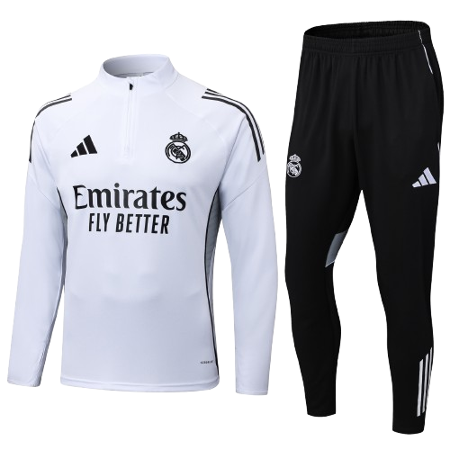 Kit Treino Agasalho + Calça Real Madrid  - Branco