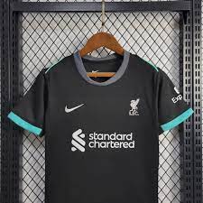 Kit Infantil Liverpool Away 24/25 Camisa + Shorts Nike Unissex - Preto