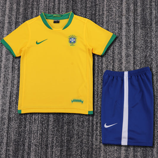 Kit Infantil Brasil Retro Home 2006 Nike - Amarela