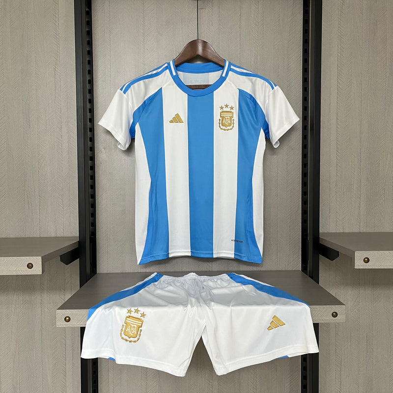 Kit Infantil Argentina Home 24/25 Adidas Masculina - Azul e Branca