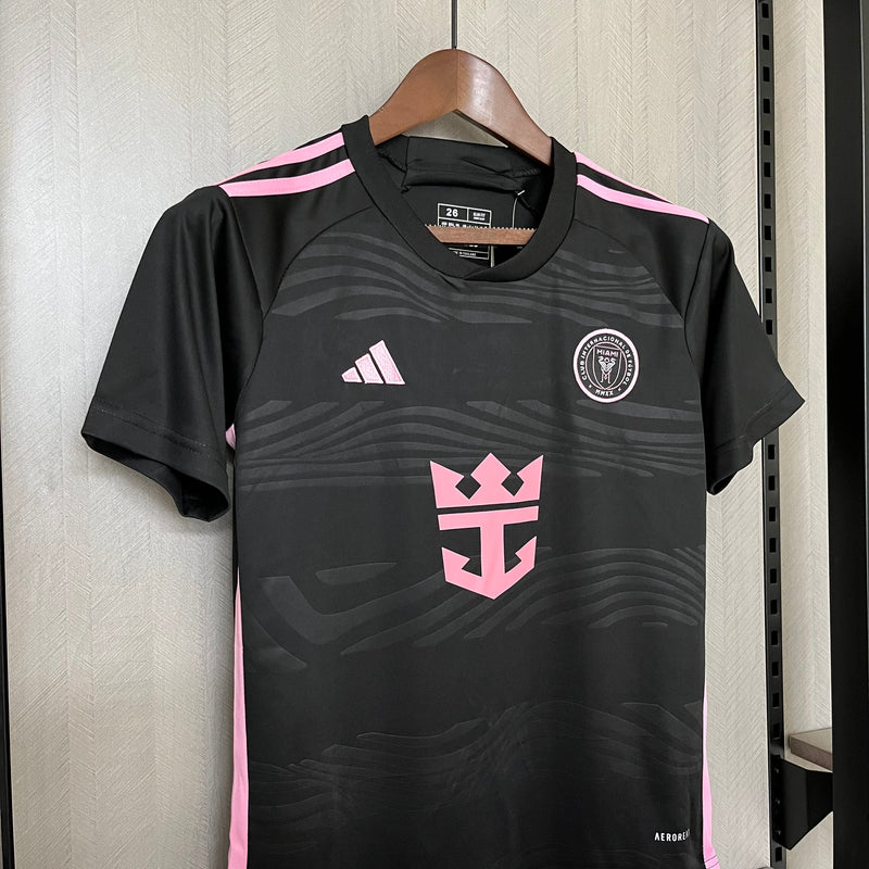 Kit Infantil Inter Miami Away 24/25  Adidas Unissex - Preto