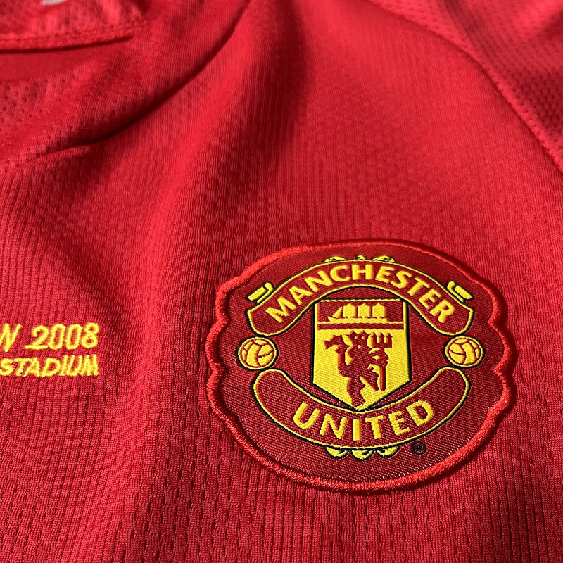 Kit infantil Manchester United Retrô Home 2008 Unissex Nike - Vermelho