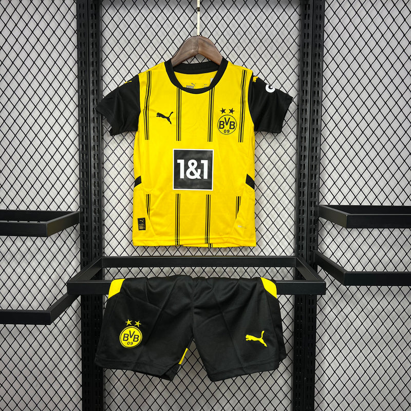 Kit Infantil Borussia Dortmund Home 24/25 Puma Unissex - Amarela