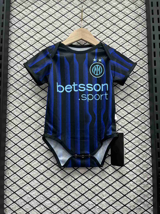 Body Bebê Infantil Inter de Milão Home 25/26 Nike  - Azul e Preto