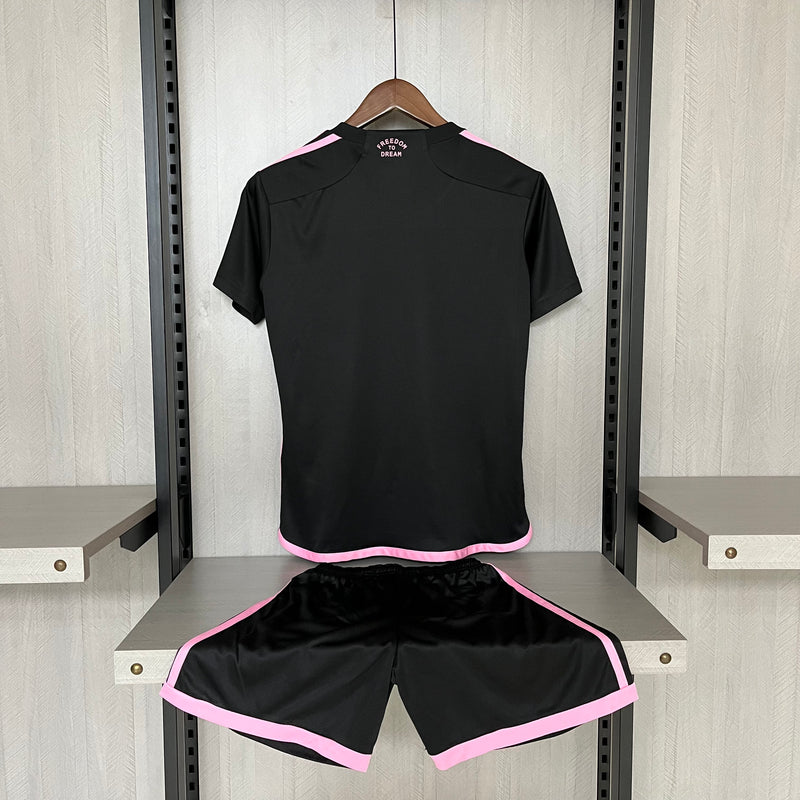 Kit Infantil Inter Miami Away 24/25  Adidas Unissex - Preto