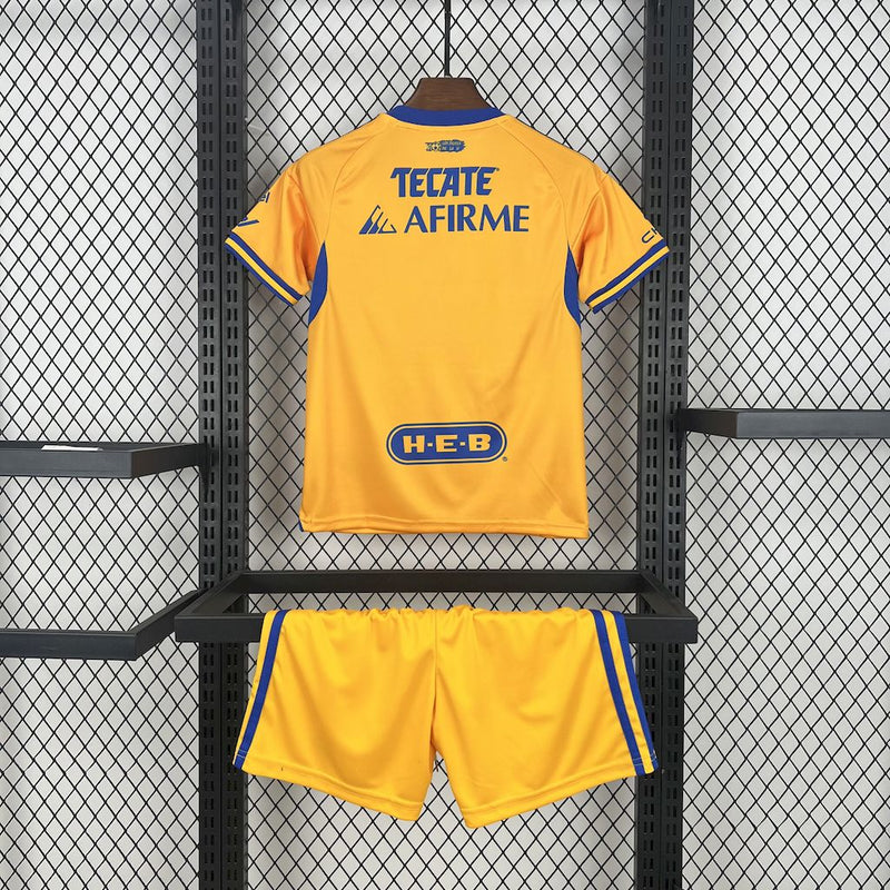 Kit Infantil Tigres Home 25/26 Adidas Unissex - Amarelo e Azul