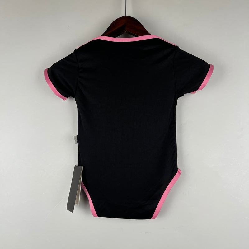 Body Bebê Infantil Inter Miami Away 23/24 Adidas Unissex - Preto