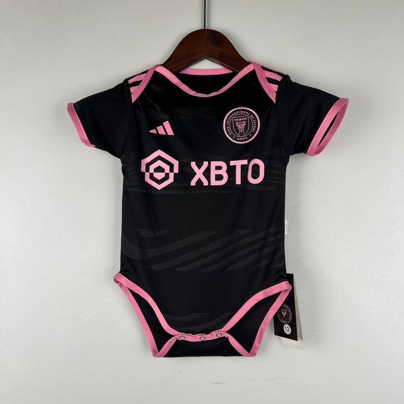 Body Bebê Infantil Inter Miami Away 23/24 Adidas Unissex - Preto