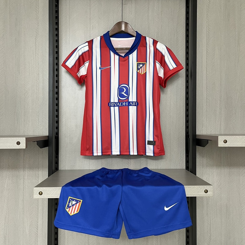 Kit Infantil Atlético de Madrid Home 24/25 Nike Unissex - Vermelho e Branca