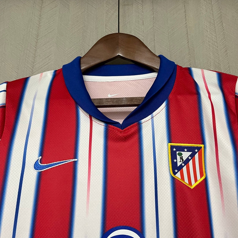 Kit Infantil Atlético de Madrid Home 24/25 Nike Unissex - Vermelho e Branca