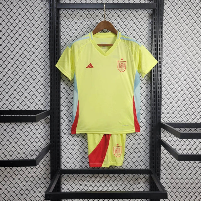 Kit Infantil Espanha Away 24/25 Adidas Unissex - Amarela