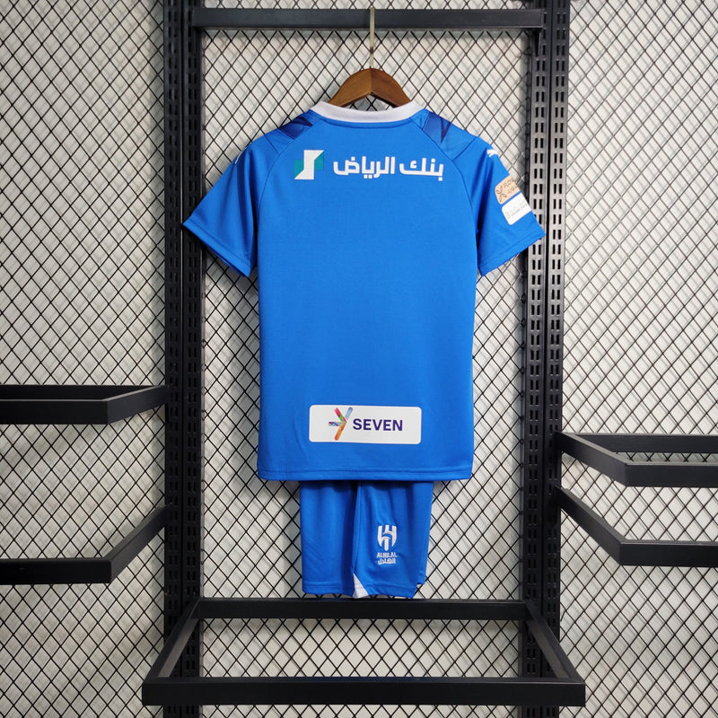 Kit Infantil Al Hilal Home 23/24 Puma Unissex - Azul