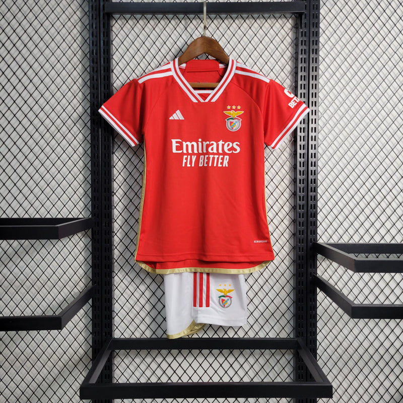 Kit Infantil Benfica Home 23/24 Adidas Unissex - Vermelha