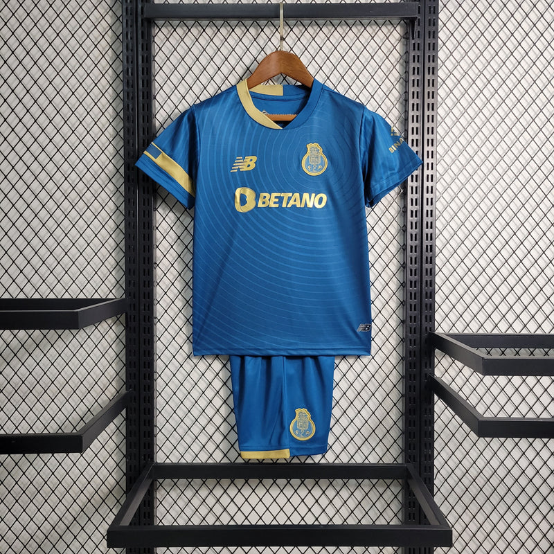 Kit Infantil Porto Third 23/24 Unissex NB - Azul